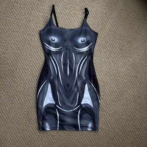 Body Outline Mini Dress Clubwear